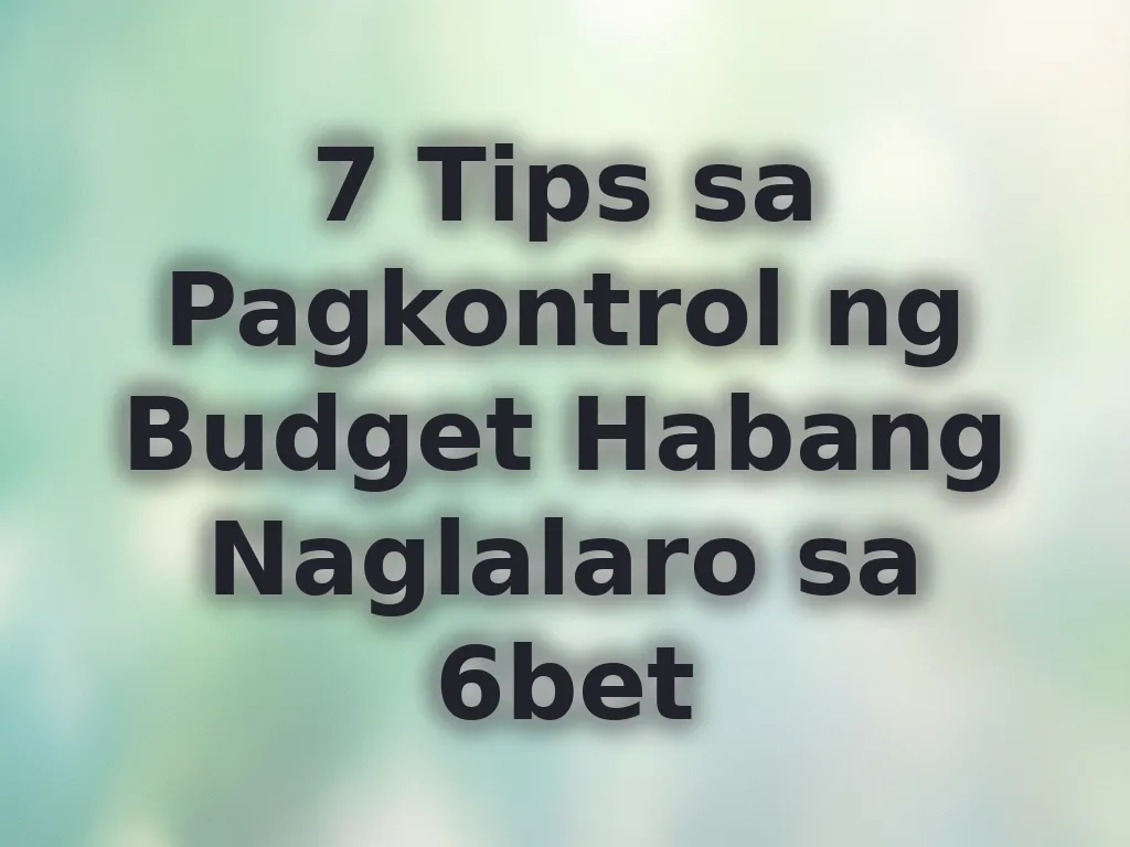 Pagmanage ng budget